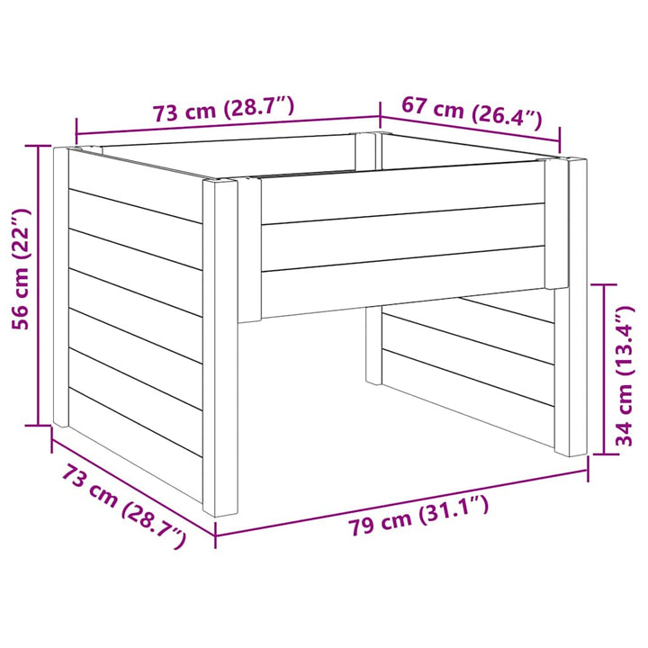 Gräsklippare Garage Brun 79 X 73 X 56 Cm Impregnerad Furu