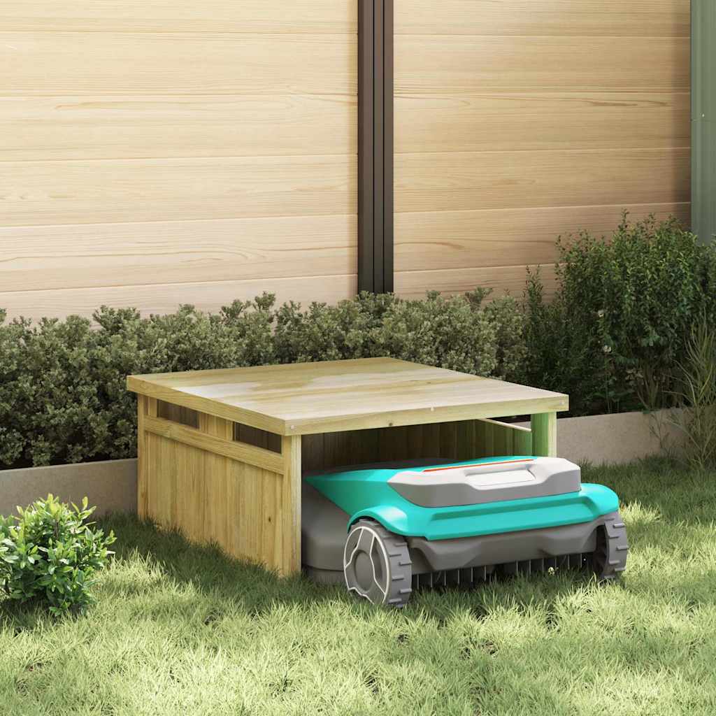 Gräsklippare Garage Brun 73.5 X 81.5 X 38.5 Cm Impregnerad Furu