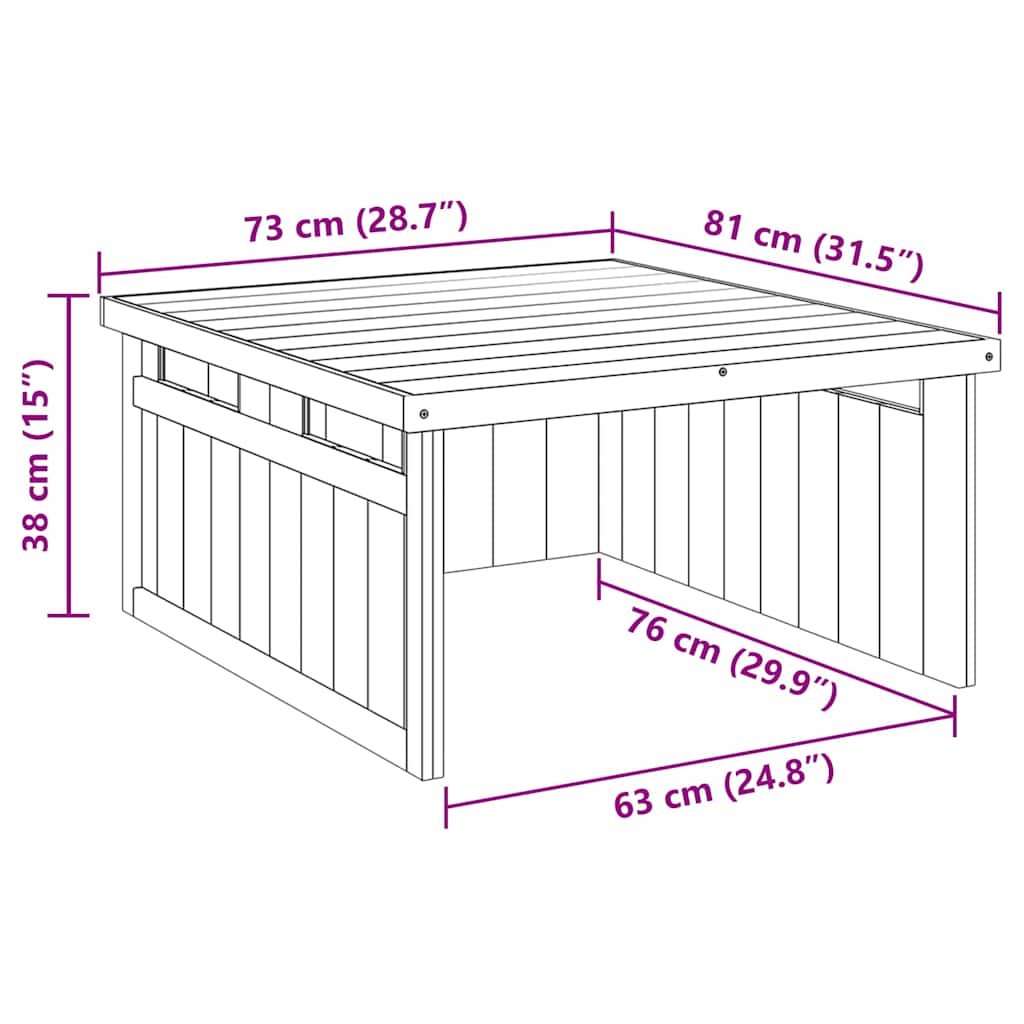 Gräsklippare Garage Brun 73.5 X 81.5 X 38.5 Cm Impregnerad Furu