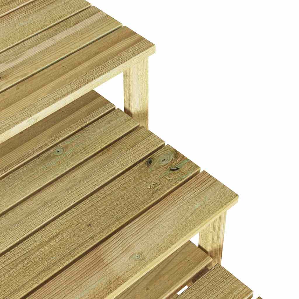 Bord 3 Pcs Naturfärg Impregnerat Furuträ
