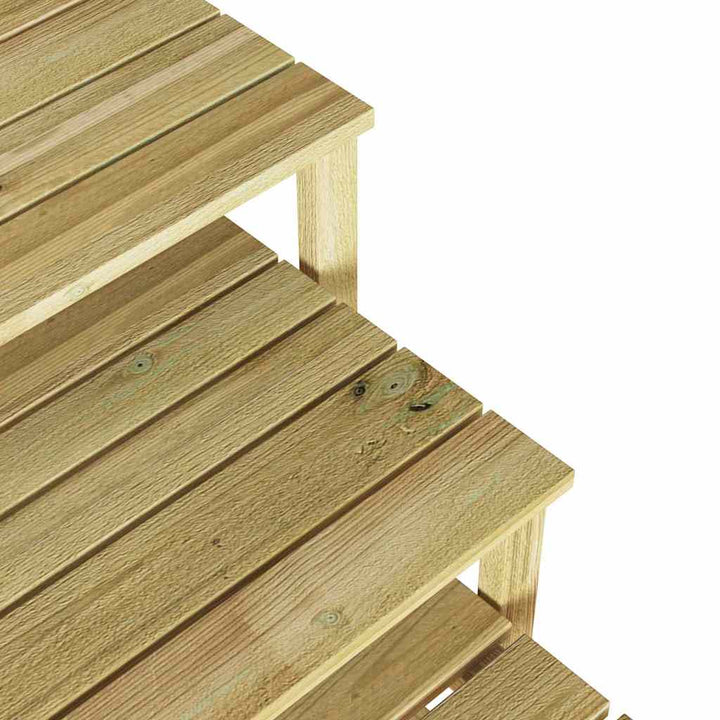 Bord 3 Pcs Naturfärg Impregnerat Furuträ