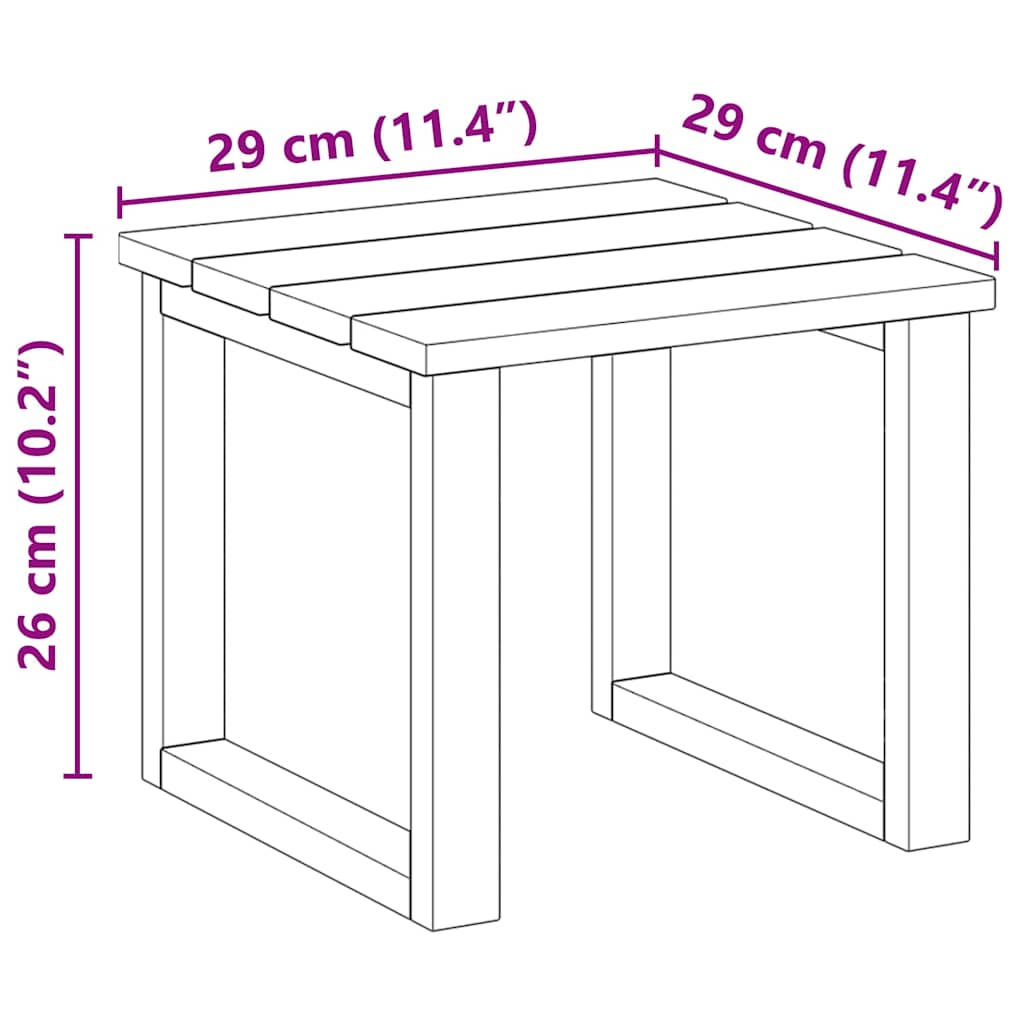 Bord 3 Pcs Naturfärg Impregnerat Furuträ