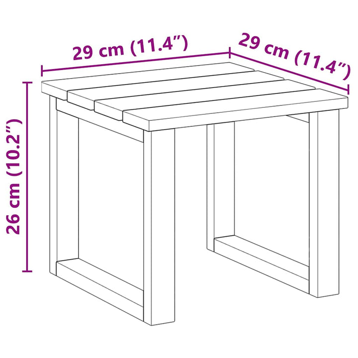Bord 3 Pcs Naturfärg Impregnerat Furuträ