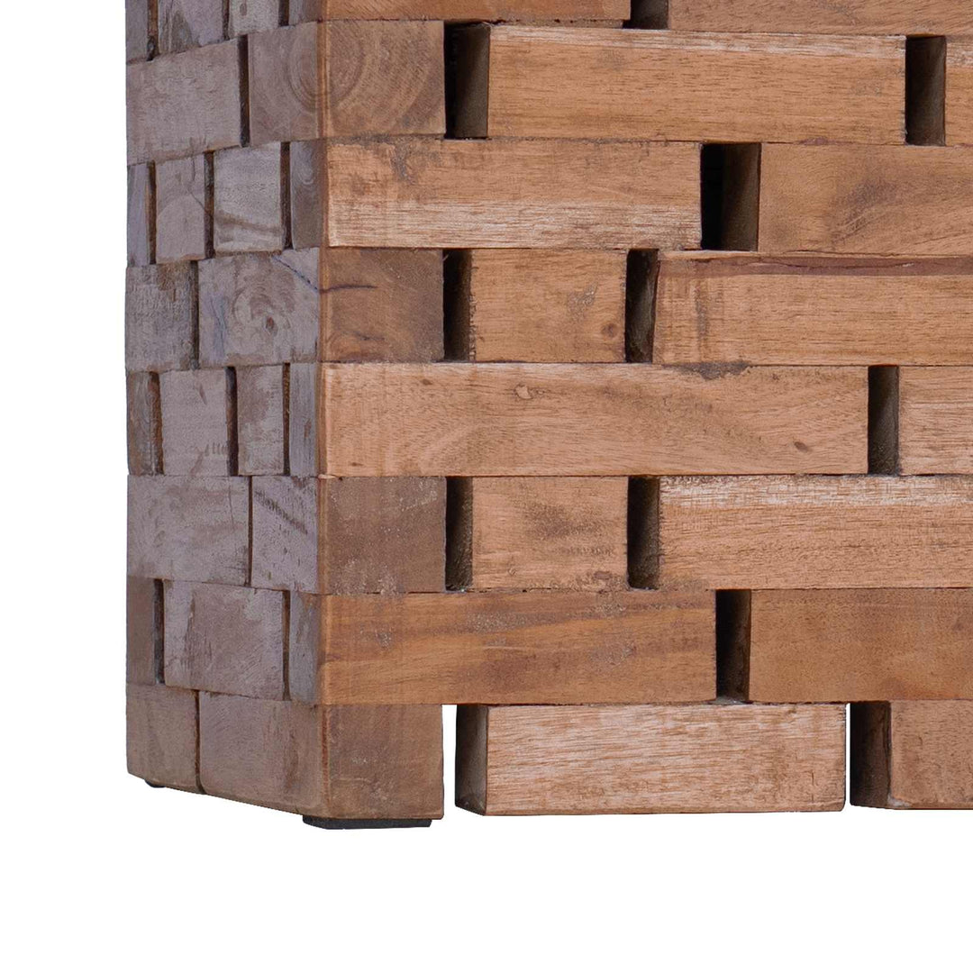 Pall Naturfärg 29 X 29 X 48 Cm Massivt Återvunnet Trä