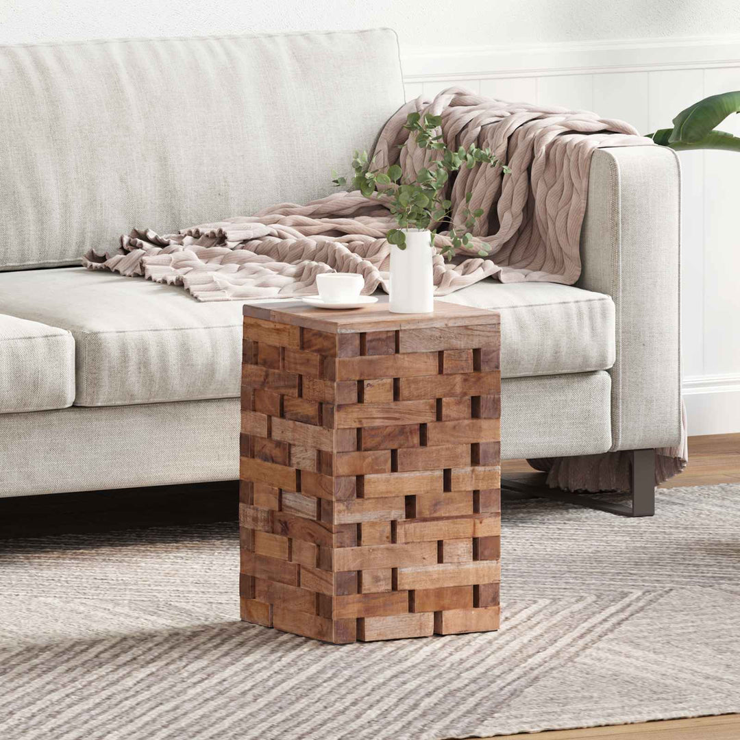 Pall Naturfärg 29 X 29 X 48 Cm Massivt Återvunnet Trä