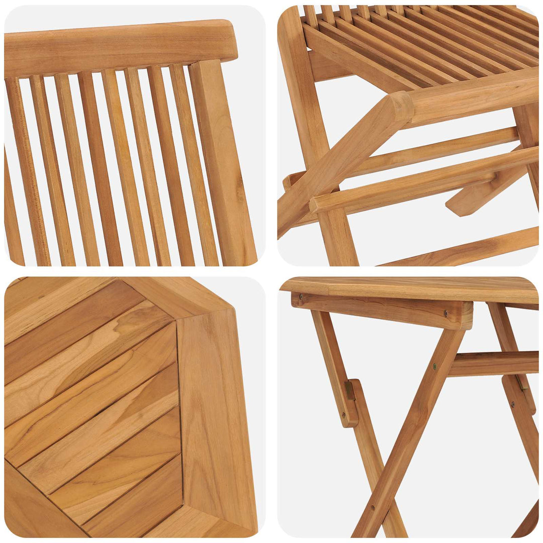 Trädgårdsmöbelset 3 Pcs Brun Massivt Akaciaträ