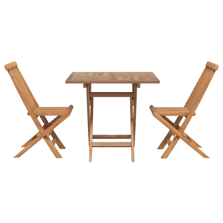 Trädgårdsmöbelset 3 Pcs Brun Massivt Akaciaträ
