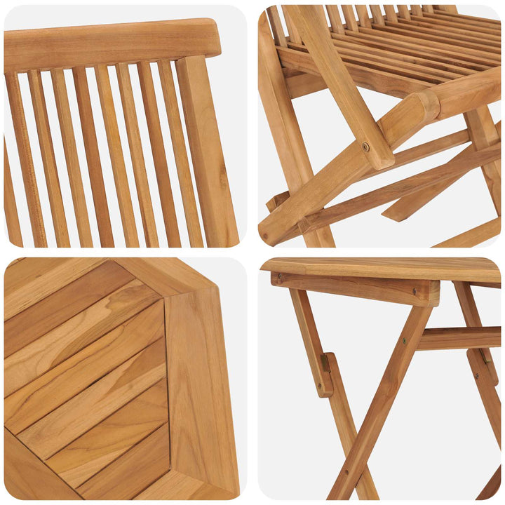 Trädgårdsmöbelset 3 Pcs Brun Massivt Akaciaträ