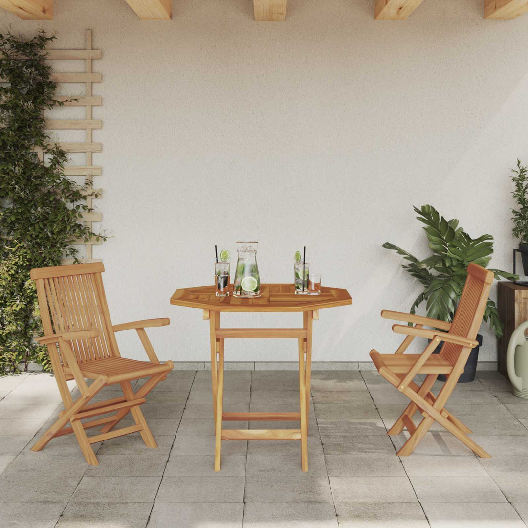 Trädgårdsmöbelset 3 Pcs Brun Massivt Akaciaträ