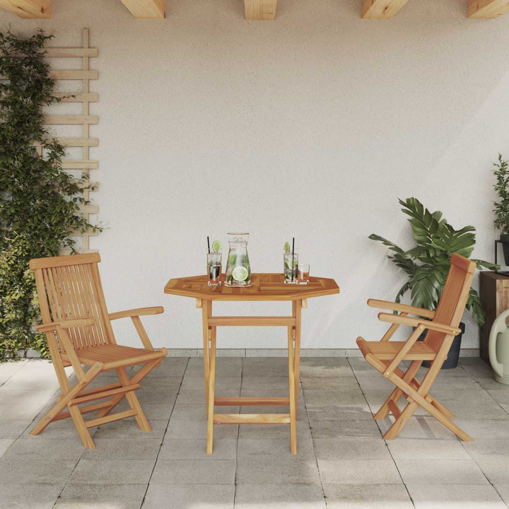 Trädgårdsmöbelset 3 Pcs Brun Massivt Akaciaträ