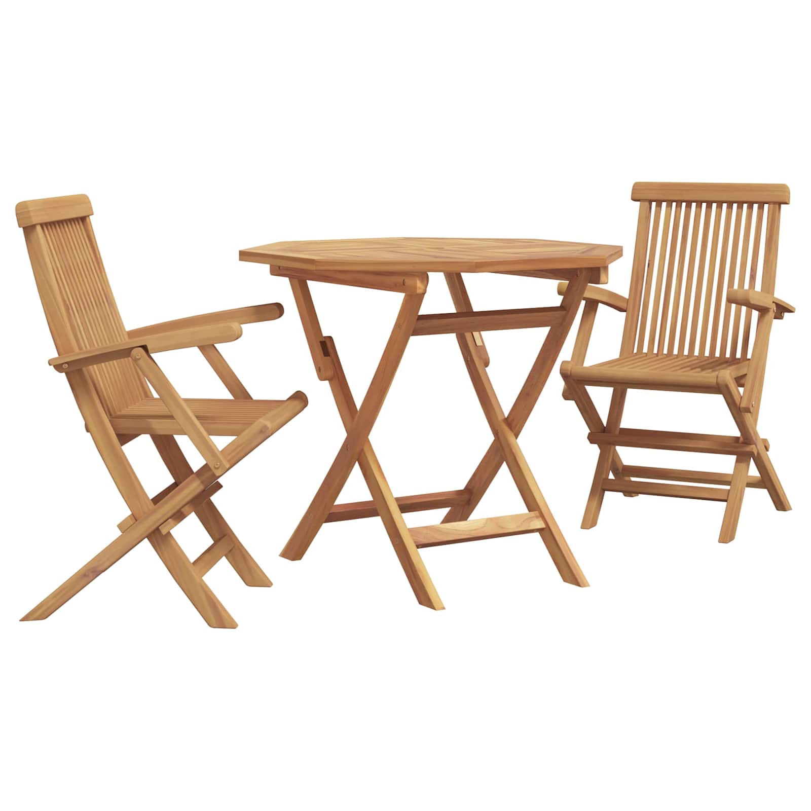Trädgårdsmöbelset 3 Pcs Brun Massivt Akaciaträ