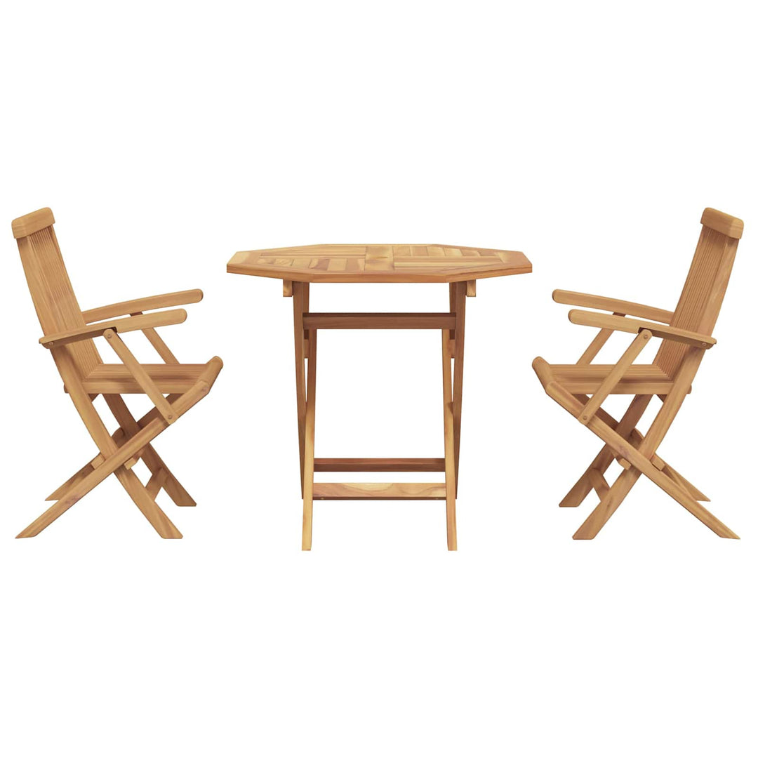 Trädgårdsmöbelset 3 Pcs Brun Massivt Akaciaträ
