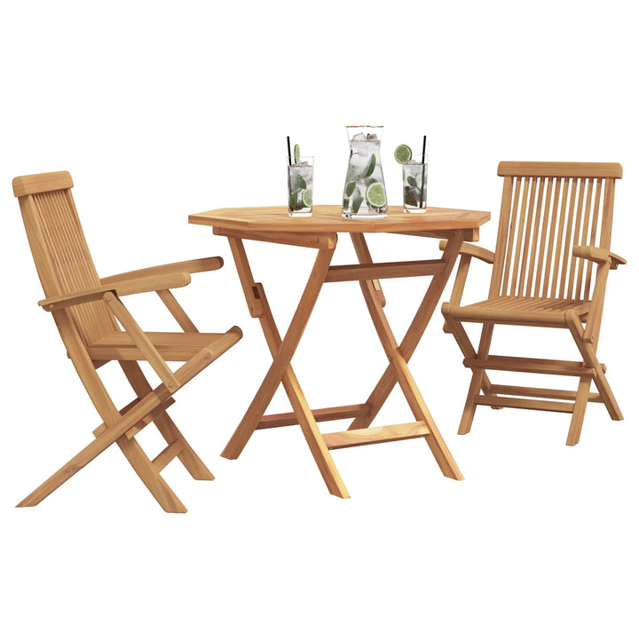 Trädgårdsmöbelset 3 Pcs Brun Massivt Akaciaträ