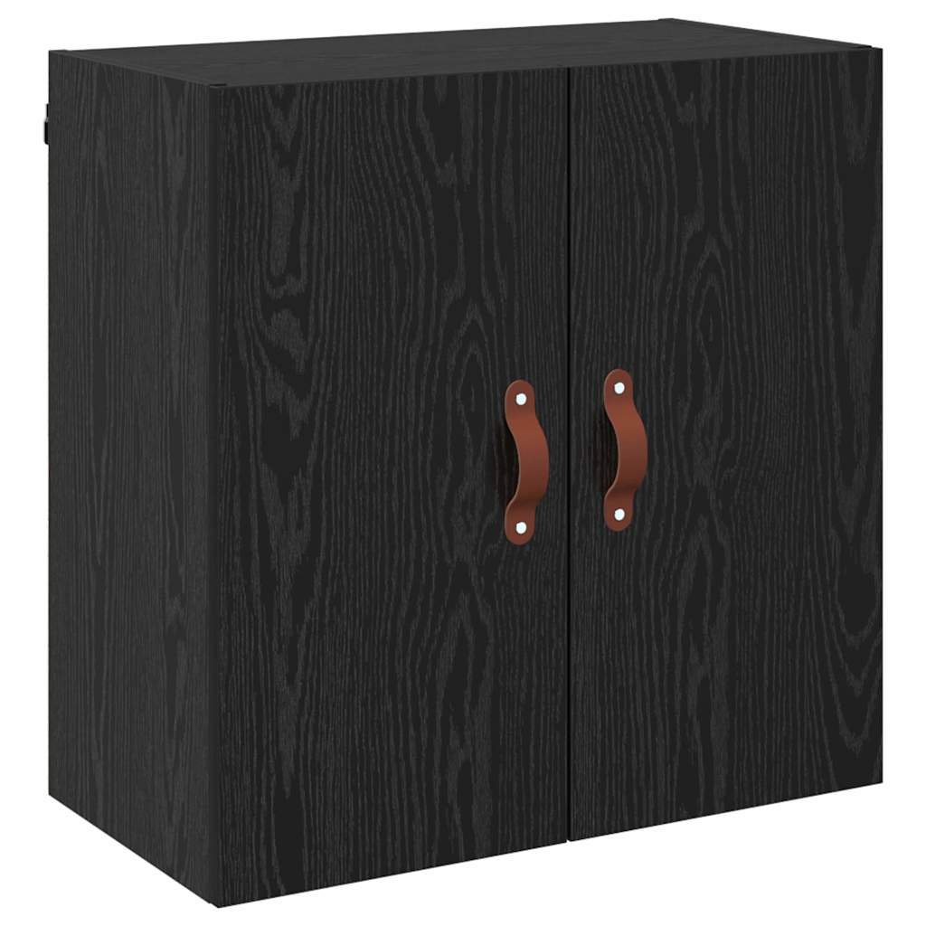 Väggskåp 60 X 31 X 60 Cm Konstruerat Trä Svart Ek