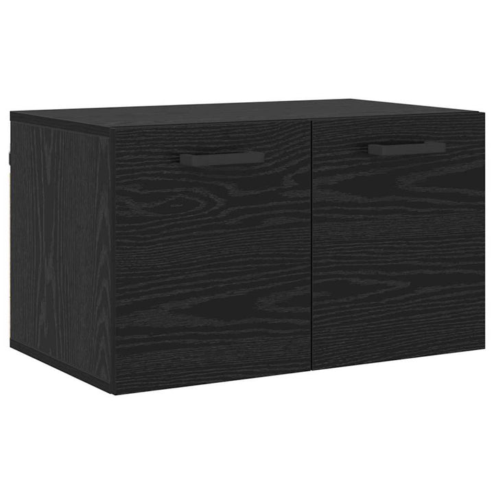 Väggmonterat Skåp 60 X 36,5 X 35 Cm Konstruerat Trä Svart Ek