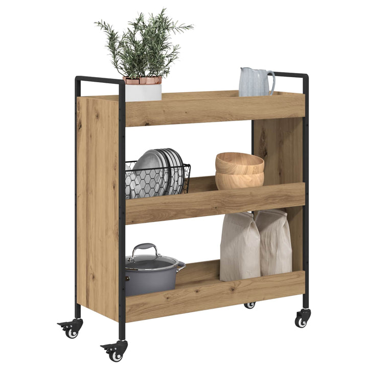 Köksvagn Artisan Ek 70 X 30 X 82 Cm Konstruerat Trä