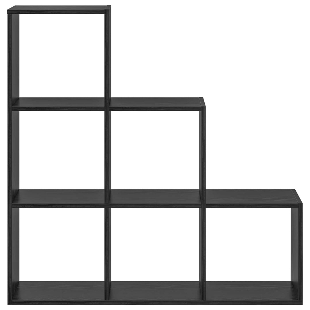 Rumsavdelare Bokhylla Svart Ek 99 X 29 X 99 Cm Konstruerat Trä