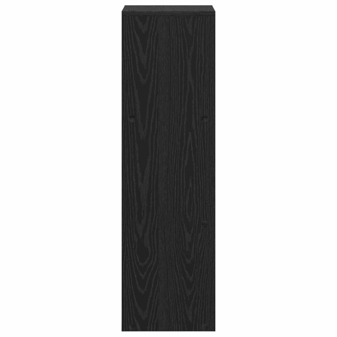 Rumsavdelare Bokhylla Svart Ek 99 X 29 X 99 Cm Konstruerat Trä