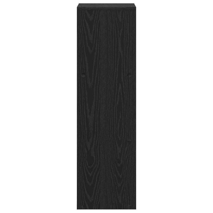 Rumsavdelare Bokhylla Svart Ek 99 X 29 X 99 Cm Konstruerat Trä