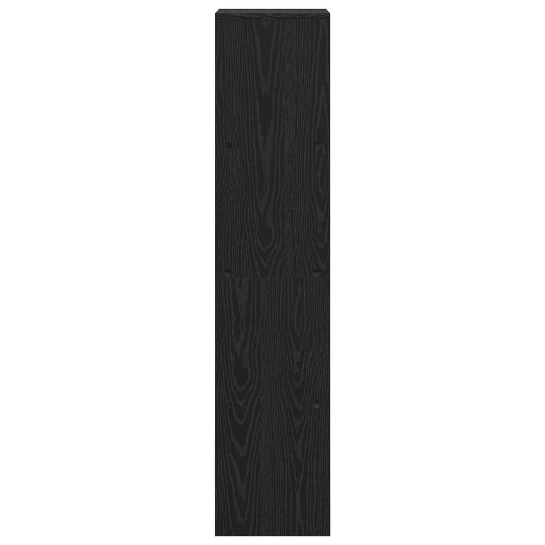 Rumsavdelare Bokhylla Svart Ek 131,5 X 29 X 131,5 Cm