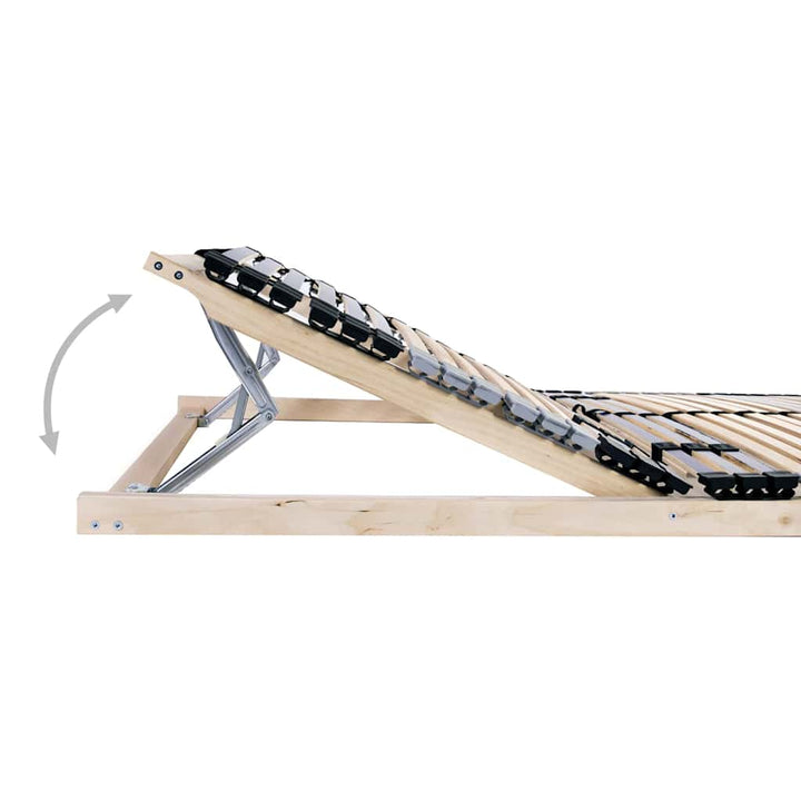 Ribbad Sängbotten Brun 70 X 190 Cm Massivt Bokträ