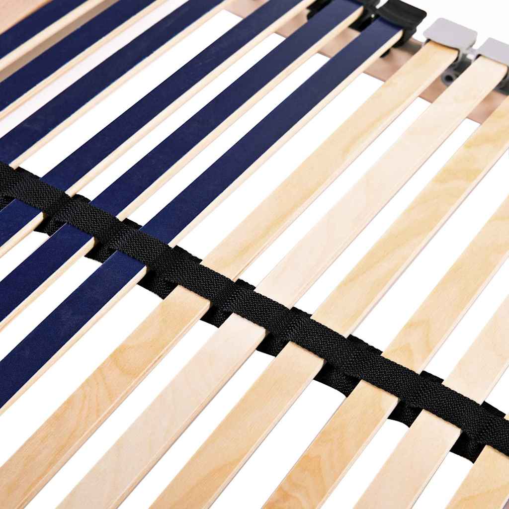 Ribbad Sängbotten Brun 70 X 190 Cm Massivt Bokträ