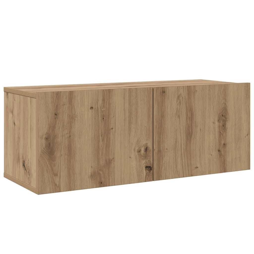 Tv-Bänkset Väggmonterad 8 Pcs Artisan Ek Konstruerat Trä