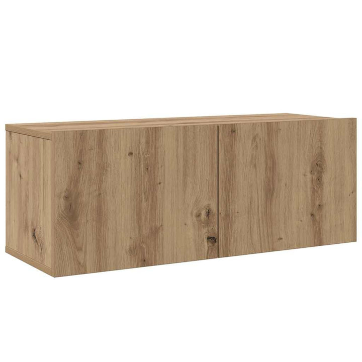 Tv-Bänkset Väggmonterad 8 Pcs Artisan Ek Konstruerat Trä