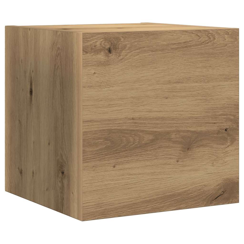 Tv-Bänkset Väggmonterad 8 Pcs Artisan Ek Konstruerat Trä