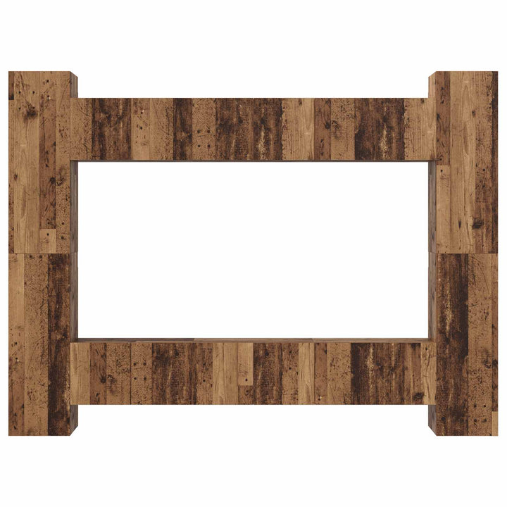 Tv-Bänkset 10 Pcs Gammalt Trä 30,5 X 30 X 90 Cm Konstruerat Trä