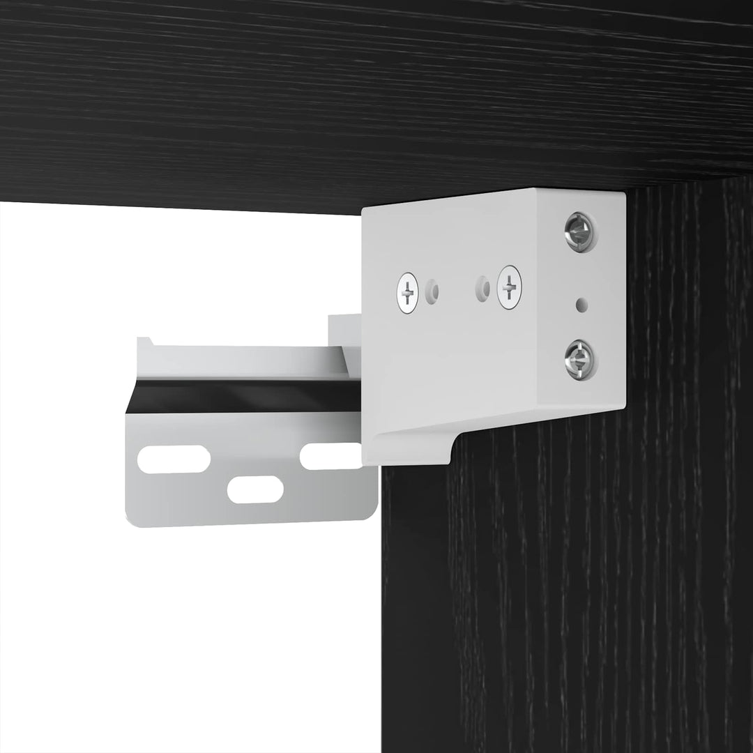 Tv-Bänkset 10 Pcs Svart Ek 30,5 X 30 X 90 Cm Konstruerat Trä