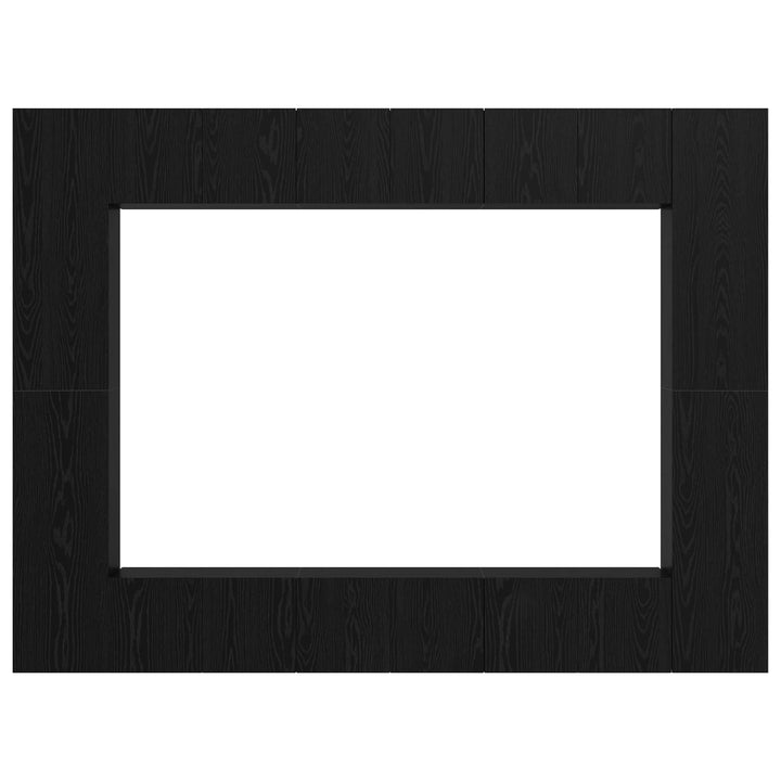 Tv-Bänkset 10 Pcs Svart Ek 30,5 X 30 X 90 Cm Konstruerat Trä