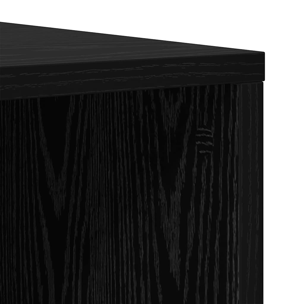 Tv-Bänkset 4 Pcs Svart Ek 37 X 35 X 107 Cm Konstruerat Trä