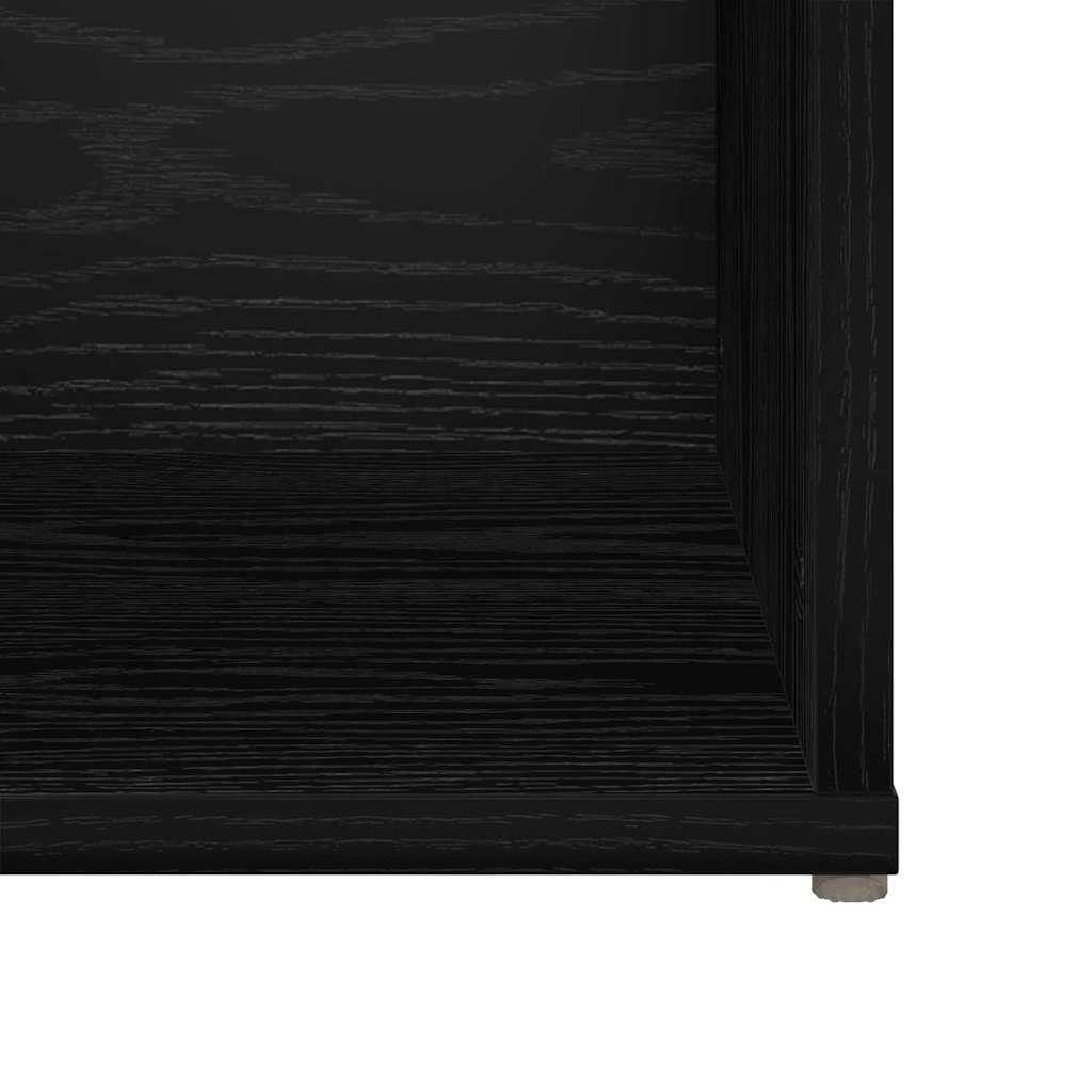 Tv-Bänkset 4 Pcs Svart Ek 37 X 35 X 107 Cm Konstruerat Trä