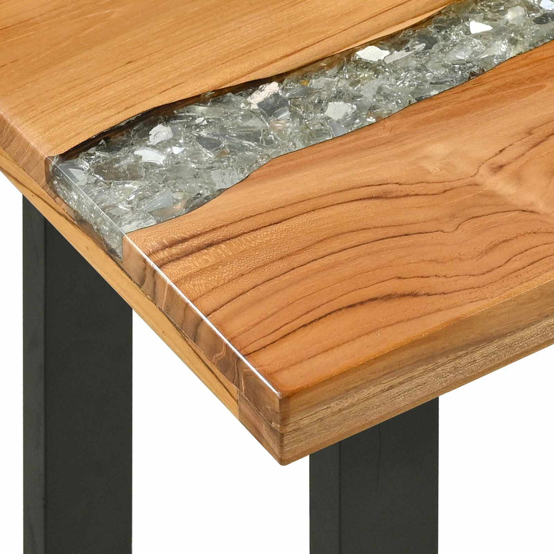 Konsolbord Brun 100 X 35 X 75 Cm Massivt Teakträ