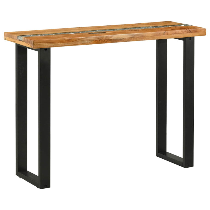 Konsolbord Brun 100 X 35 X 75 Cm Massivt Teakträ