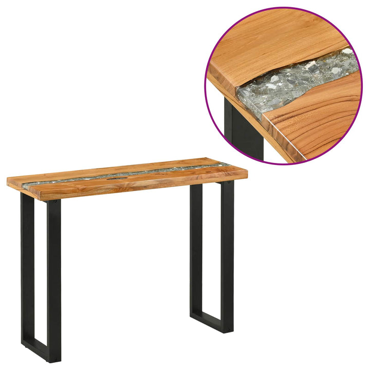 Konsolbord Brun 100 X 35 X 75 Cm Massivt Teakträ