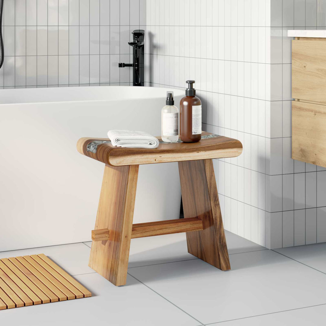 Duschpall Naturfärg 50 X 30 X 44 Cm Massivt Suarträd