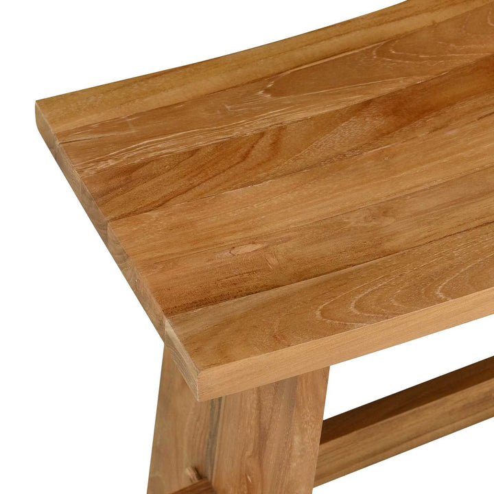 Badrumspall Brun 50 X 29,5 X 50,5 Cm Massivt Teakträ