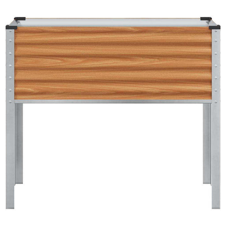 Trädgårdsplanterare Ljusbrun 100 X 45 X 90 Cm Galvaniserat Stål