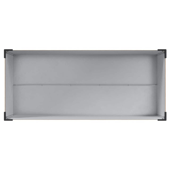 Trädgårdsplanterare Ljusbrun 100 X 45 X 90 Cm Galvaniserat Stål