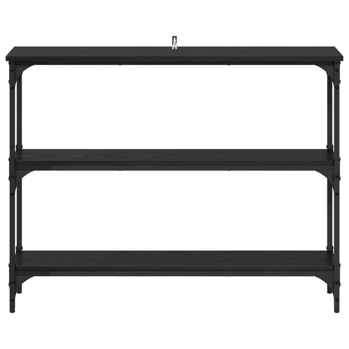 Konsolbord Svart Ek 100 X 22,5 X 75 Cm Konstruerat Trä
