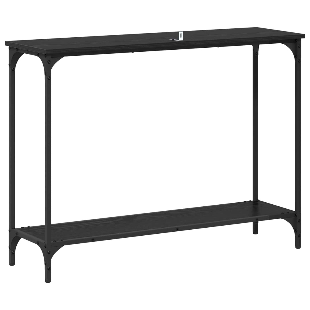 Konsolbord Svart Ek 101 X 30.5 X 75 Cm Konstruerat Trä
