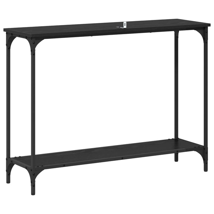 Konsolbord Svart Ek 101 X 30.5 X 75 Cm Konstruerat Trä
