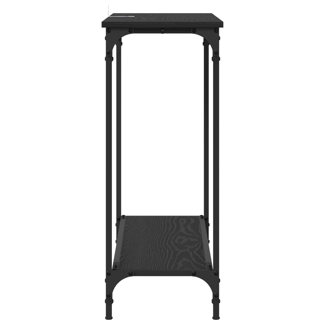 Konsolbord Svart Ek 101 X 30.5 X 75 Cm Konstruerat Trä