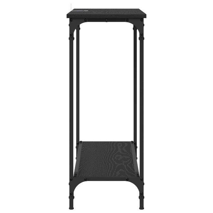 Konsolbord Svart Ek 101 X 30.5 X 75 Cm Konstruerat Trä