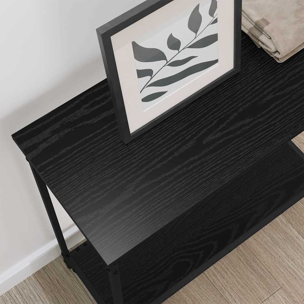 Konsolbord Svart Ek 75 X 30.5 X 75 Cm Konstruerat Trä
