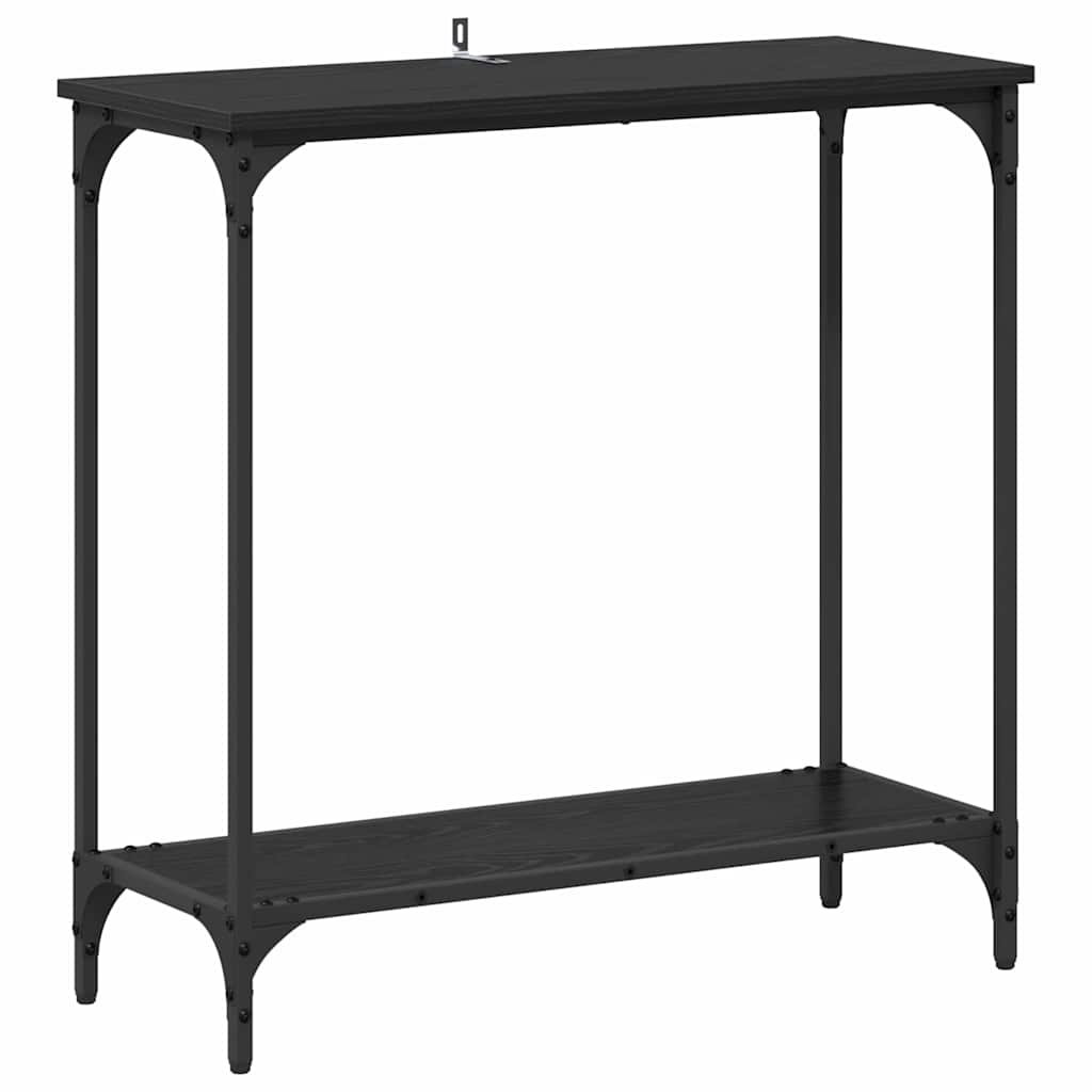 Konsolbord Svart Ek 75 X 30.5 X 75 Cm Konstruerat Trä