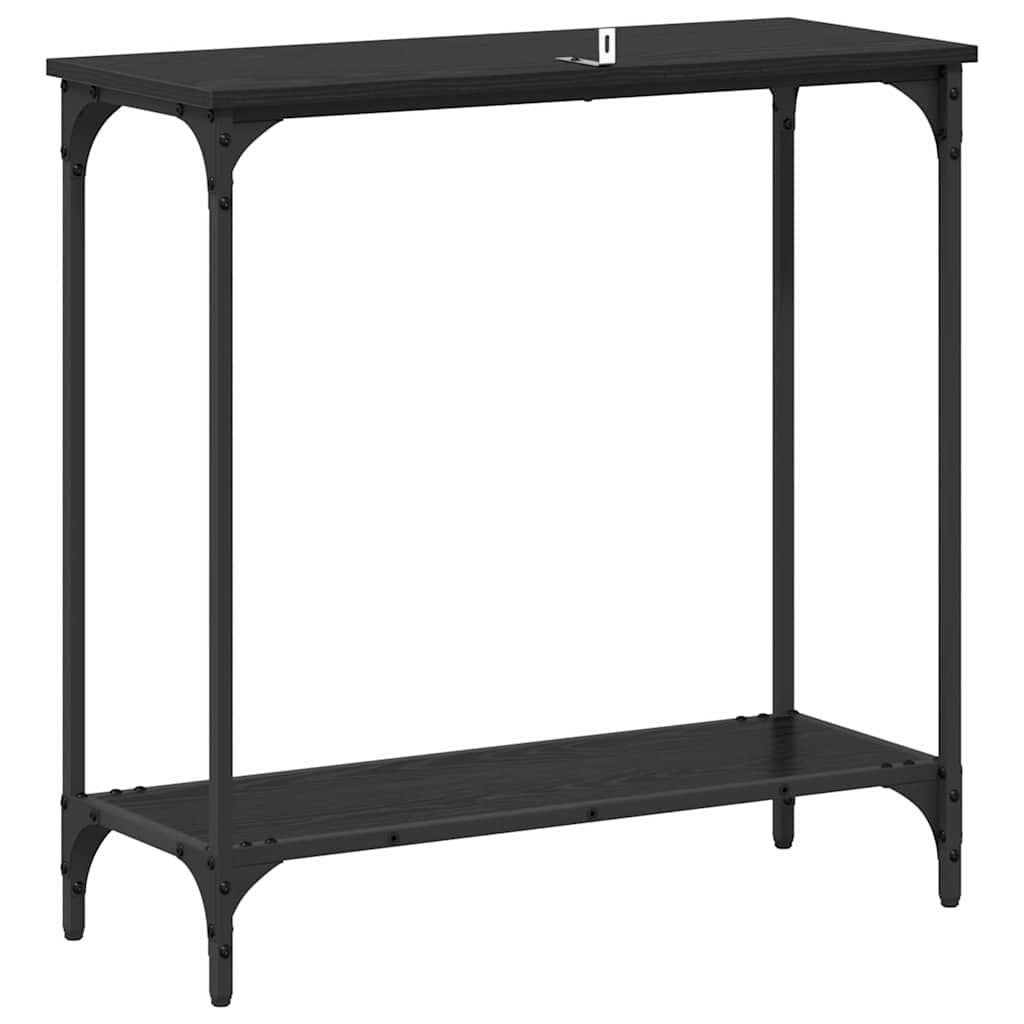 Konsolbord Svart Ek 75 X 30.5 X 75 Cm Konstruerat Trä