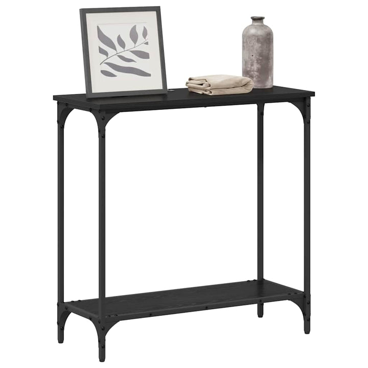 Konsolbord Svart Ek 75 X 30.5 X 75 Cm Konstruerat Trä